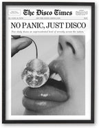 iHery Premium Natural Black OAK Wood 16x20in No Panic Just Disco Trendy Framed by iHery
