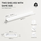 Boswillon 55.1 Inches Long Floating Shelves, 2 Set Rustic Wall Shelf - Image 3