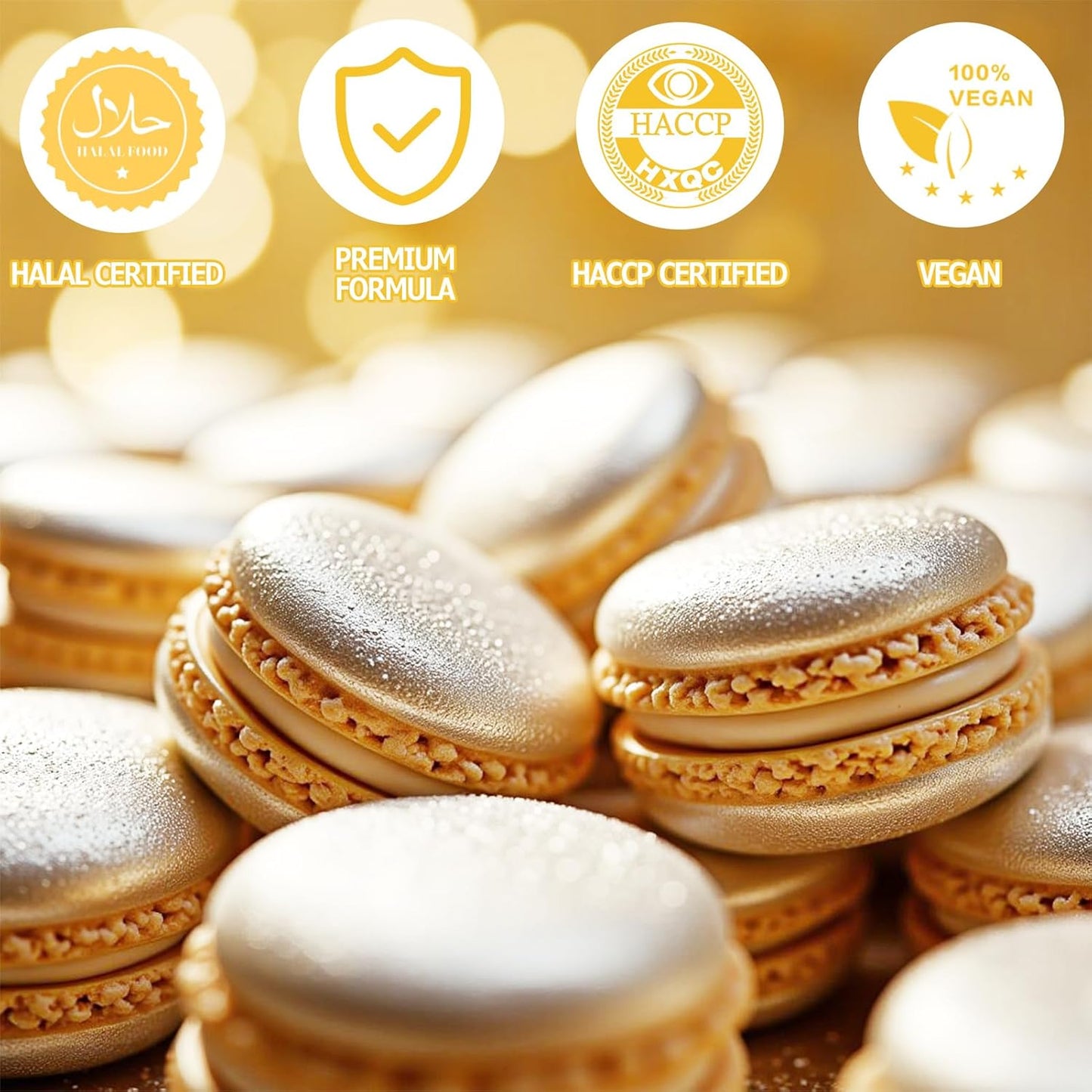 Nomeca Edible Glitter for Drinks Cakes, 8 grams Food Grade Luster Dust Sprinkles Glitter for Cake Decorations, DIY Cocktails, Beverages & Cake Decorating, Dessert Cake Topper (6-Sparkle White)