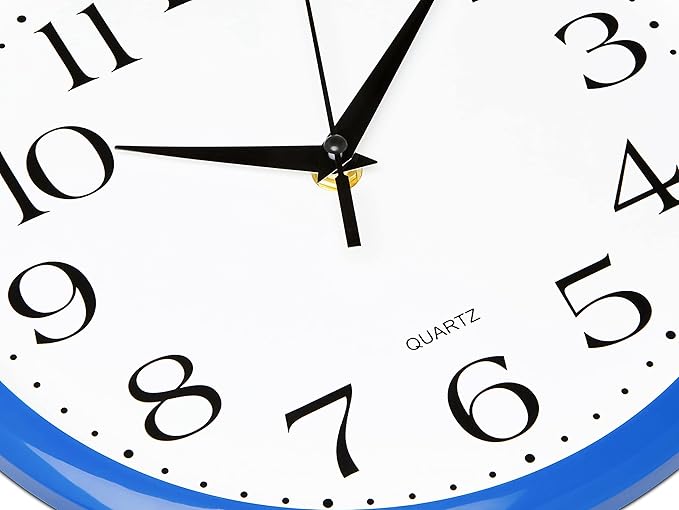 Bernhard Products 10 Inch Blue Quartz Analog Wall Clock - Image 2