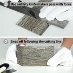 AULIGET 4-Piece Faux Stone Peel and Stick Backsplash Wall Tiles, Laundry Room - Image 7