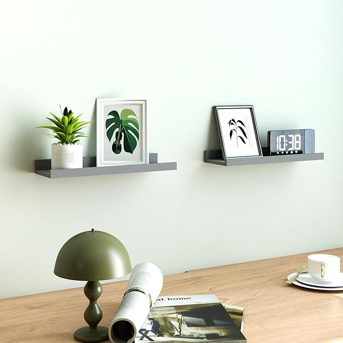 Floating Shelves for Wall Decor, Wall Mounted Wood Storage Shelf for Bedroom - Image 3