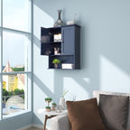 VANIRROR Bathroom Wall Cabinet Navy Blue Over Toilet Storage Cabinets 24x30 in - Image 7