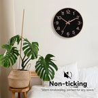 Roymnie Wall Clock 12 Inch Silent Wall Clocks Battery Operated-Modern Non - Image 4