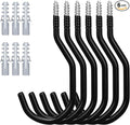 HORUSDY 6-Pack Heavy Duty Garage Storage Hooks, Hoses & Cords – Steel Garage by HORUSDY