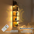 Homaterial 5 Tier Wall Shelf Unit, Modern Vertical Lack Wall Shelves - Image 3
