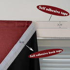 AJAZZ 100% Blackout Stick Curtain Portable Blackout Curtains Adhesive Curtains - Image 6