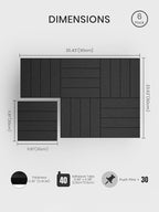 Bumusty Large Cork Board Alternative-36 x 24" Felt Bulletin Board Tiles - Image 2