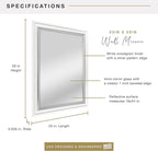 MCS 23x29 Large Wall Mirror, Vertical & Horizontal Wall Hanging Mirror - Image 3