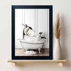Kids Bathroom Wall Decor Funny Bathroom Wall Art Black and White Wall Decor - Image 6
