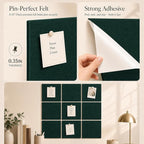 Large Cork Boards for Walls – 36" x 24" Self Adhesive Felt Wall Tiles - Image 3