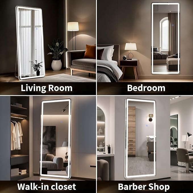 56"x21" LED Full Length Mirror – Standing Floor Body Mirror - Image 6
