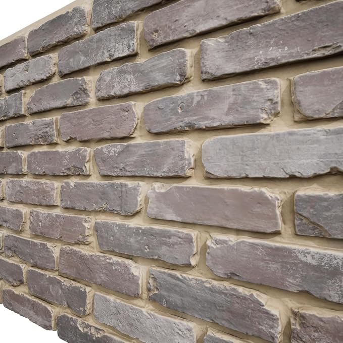 EverStone Aged Brick Faux Brick Panel, 46 7/8"W x 27"H x 1 1/4"D, Limewashed - Image 7
