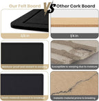 Large Bulletin Board, 48 X 36 inches Felt Board Notice Pin Board, Self-Adhesive - Image 7