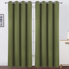 LEMOMO Blackout Curtains 66 x 95 inch/Olive Green Curtains Set of 2 by Lemomo