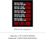 Pyradecor Black Framed Canvas Wall Art Inspirational Poster Office Positive - Image 4