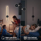 Battery Operated Modern Wall Sconces, Dimmable Wireless Wall Light Set of Two - Image 7