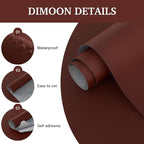 Dimoon 118"x17.7" Peel and Stick Wallpaper Dark Red Contact Paper - Image 5
