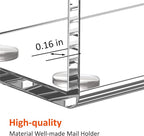 FUCDTEFC Desk Mail Organizer, 2 Section Clear Acrylic File Holder Letter - Image 4