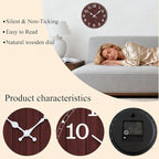 Wall Clock, Modern Wall Clocks Battery Operated, Silent Non Ticking Clock - Image 2