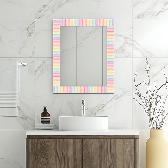 HOMETITUTE Wallpaper Border Peel and Stick Wall Border Rainbow Stripe - Image 6