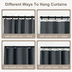 hoeflife Blackout Curtains for Bedroom Room Darkening Curtains for Living Room - Image 3