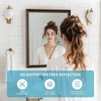 Retro Copper Effect Framed Wall Mirror, 24x32 Rectangle Mirror, - Image 3