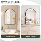 Arched Wall Mirror 30x20 Inch Black Bathroom Vanity Mirror - Image 5