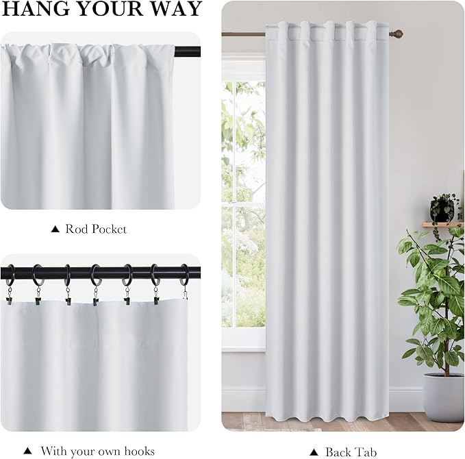 RYB HOME 100% Blackout Short Curtains - Image 3
