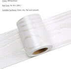 LACHEERY 50ft x 3in Silver White Wood Wallpaper Border Peel and Stick Wall - Image 2