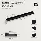Boswillon 55.1 Inches Long Floating Shelves, 2 Set Modern Wall Shelf - Image 3