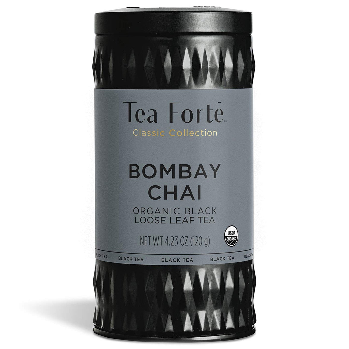 Tea Forte Bombay Chai Premium Organic Loose Leaf Caffeinated Black Tea Blend Canister, Makes 35-50 Cups