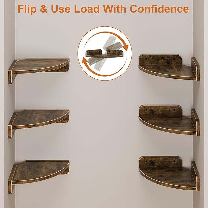 YAOHUOO Corner Shelf Wall Mounted - Image 6