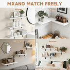 Easy Install Floating Shelves, 15.7 Inch Wall Mounted Wood Shelf, Hanging Shelf - Image 6