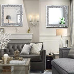 2 Piece Wall Mirrors, Crush Diamond Mirrors Decor - Image 5