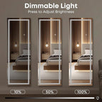 Kosmonia 65x24 Full Length Mirror, Dimmable 3 Color LED Light w/Light Memory - Image 5