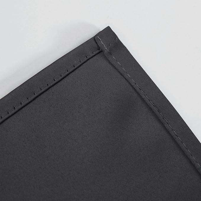 LEMOMO Dark Grey Blackout Curtains 52 x 63 Inch Length/Set of 2 Curtain - Image 7