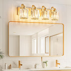Crystal Vanity Lights, Modern 4-Light Bathroom Lights Over Mirror, Bathroom - Image 2