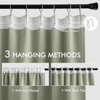 MIULEE Sage Green Back Tab Blackout Curtains 84 Inch Length 2 Panels Set - Image 3