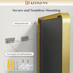 Keonjinn Gold Bathroom Mirror for Over Sink, Large Rounded Rectangle Gold - Image 6