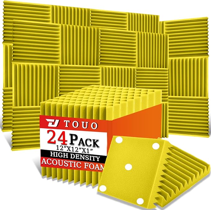24 Pack Acoustic Panels – Sound Proof Foam Panels by TOUO