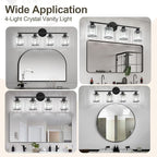Crystal Bathroom Light Fixtures, Bathroom Lighting Fixtures Over Mirror - Image 6