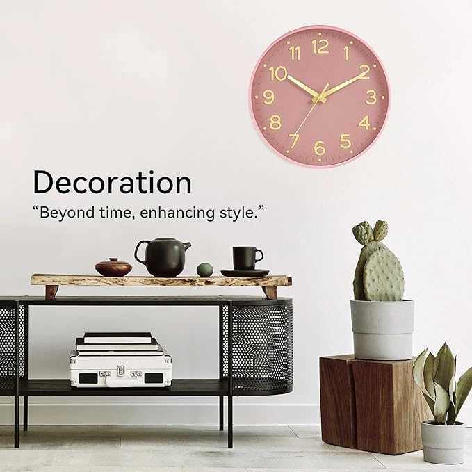 Roymnie Wall Clock 12 Inch Silent Wall Clocks Battery Operated-Modern Non - Image 5