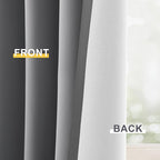 Yakamok 100% Blackout Curtain Panels 72 inches Cold and Light Blocking Drapes - Image 6