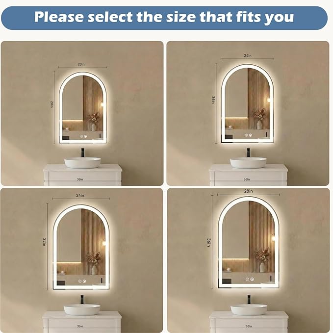 DUMOS 24"×32" LED Bathroom Mirror - Image 2