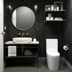 Erfoni Black Peel and Stick Wallpaper Black Floral Embossed Contact Paper - Image 7