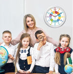 XFM Learning Clock for Kids Silent Non Ticking Battery Operated Colorful - Image 4