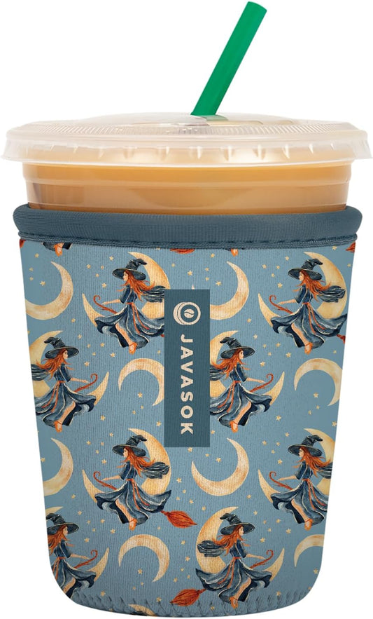 Sok It JavaSok Iced Coffee & Cold Soda Insulated Neoprene Cup Sleeve (Witching Hour, Small: 16-20oz)