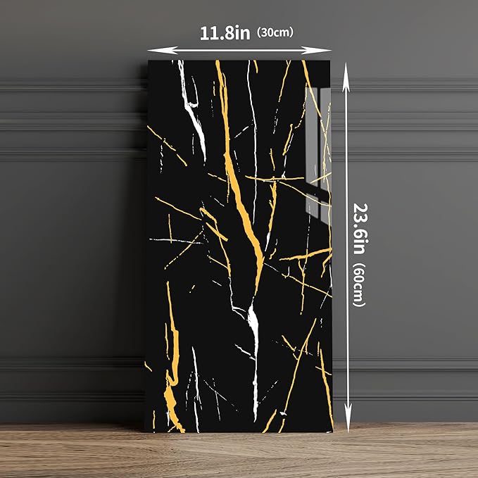 Haimin Wall Panels Peel and Stick 10 Pieces 23.6x11.8in Black Lightweight - Image 3