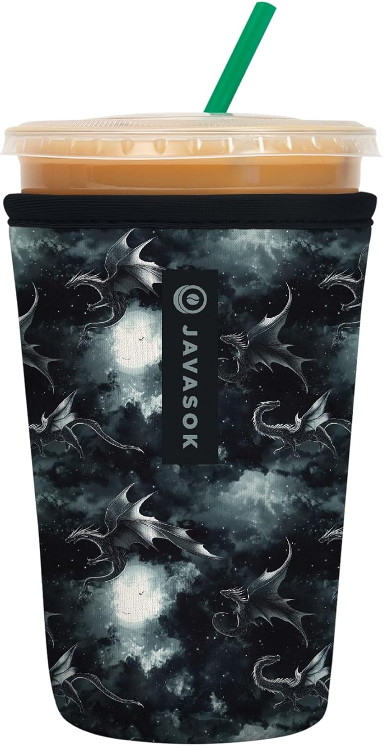 Sok It JavaSok Iced Coffee & Cold Soda Insulated Neoprene Cup Sleeve (Dragon Lore, Medium: 22-28oz)